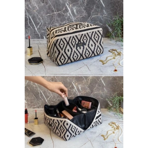Bohe Makyaj Çantası Düzenleyici Seyahat Tipi Çanta Organizer - ECOLUX