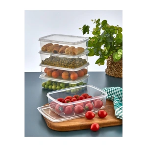 8 ADET 1,35 Litre Et & Sebze Saklama Kabı Buzdolabı & Difriz Düzenleyici Organizer