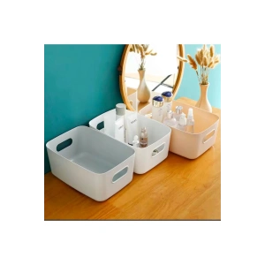 6 Adet ECO+ 3.5 Lt Dolap Içi, Buzdolabı Düzenleyici, Banyo, Mutfak Organizer  BEYAZ 24cm16cm11cm