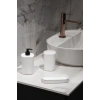 CREATİVE 3 PARÇA BANYO SETİ - SIVI SABUNLUK - DİŞ FIRÇALIK - SÜNGERLİK HAZNELİ STANTLI BEYAZ