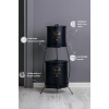 2 Katlı Lüx Ferforje Metal Patates Soğan Sepeti - Sebzelik - Patates Soğanlık Sepeti SİYAH