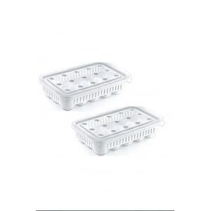 Yumurta Saklama Kabı 15li 2 Adet, Steril Yumurtalık, Kapaklı Yumurta Organizeri Bpa Free