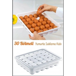 Yumurta Saklama Kabı 30lu 1 Adet, Steril Yumurtalık, Kapaklı Yumurta Organizeri Bpa Free