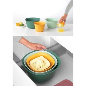 5li Chef Karıştırma Kasesi Ve Süzgeç + Limon Sıkacağı ve Ölçü Kabı