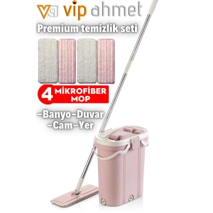 Premium Mop Temizlik Seti 4lü Bez