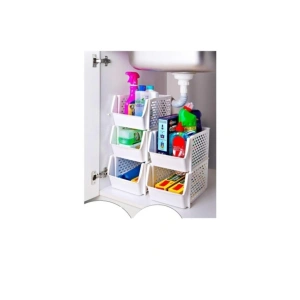 2 Katlı Ayrılabilir Mutfak Banyo Rafı Düzenleyici Organizer Fma08485