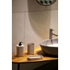 CREATİVE 3 PARÇA BANYO SETİ - SIVI SABUNLUK - DİŞ FIRÇALIK - SÜNGERLİK HAZNELİ STANTLI BEJ