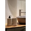 CREATİVE 3 PARÇA BANYO SETİ - SIVI SABUNLUK - DİŞ FIRÇALIK - SÜNGERLİK HAZNELİ STANTLI BEJ
