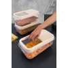 Kayar Kapaklı Çok Amaçlı Beyaz Erzak Bakliyat Baharat Un Deterjan Saklama Kabı Multibox 3x5lt Beyaz