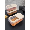 Kayar Kapaklı Çok Amaçlı Beyaz Erzak Bakliyat Baharat Un Deterjan Saklama Kabı Multibox 3x5lt Beyaz
