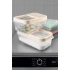 Kayar Kapaklı Çok Amaçlı Beyaz Erzak Bakliyat Baharat Un Deterjan Saklama Kabı Multibox 2x5lt Beyaz