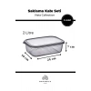 5li Dikdörtgen Sızdırmaz Erzak Ve Gıda Saklama Kabı - Vista Collection