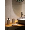 CREATİVE 3 PARÇA BANYO SETİ - SIVI SABUNLUK - DİŞ FIRÇALIK - SÜNGERLİK HAZNELİ STANTLI BEJ