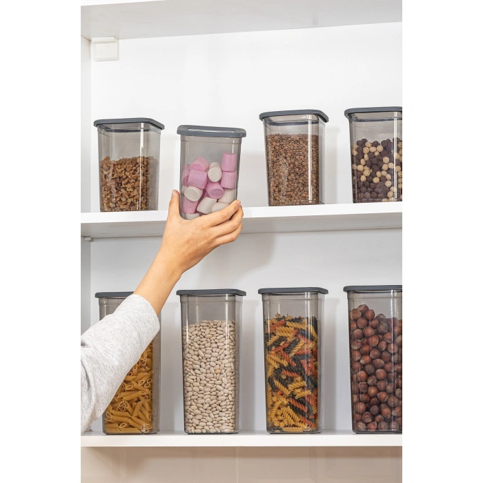 12 Adet 24 Parça Vakum Kapaklı Berry Bakliyat Saklama Kabı Seti ( 4x 1900ml, 4x 1300ml, 4x 650ml )