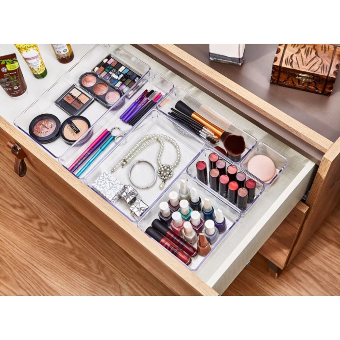 7 Parça Çekmece Içi Punto Drawer Düzenleyici Organizer Şeffaf