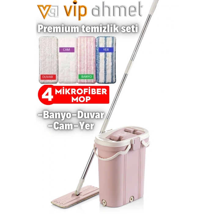 Premium Mop Temizlik Seti 4lü Bez