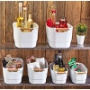 Ahşap Kulplu Çok Amaçlı Banyo Mutfak Çekmece Içi Düzenleyici 3 X 15 LT Sepet-Retro Collection BEYAZ