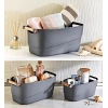 Ahşap Kulplu Çok Amaçlı Banyo Mutfak Çekmece Içi Düzenleyici 3 X 10 LT Sepet-Retro Collection BEYAZ