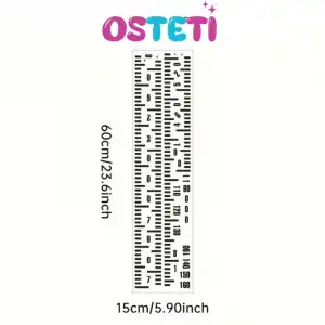 Siyah Büyüme Grafiği Duvar Sticker, PVC Boy Ölçüm Oda Dekoru İçin