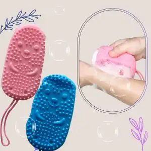 Süngerli Silikon Banyo Kesesi, Köpürtücü Silikon Banyo Kese