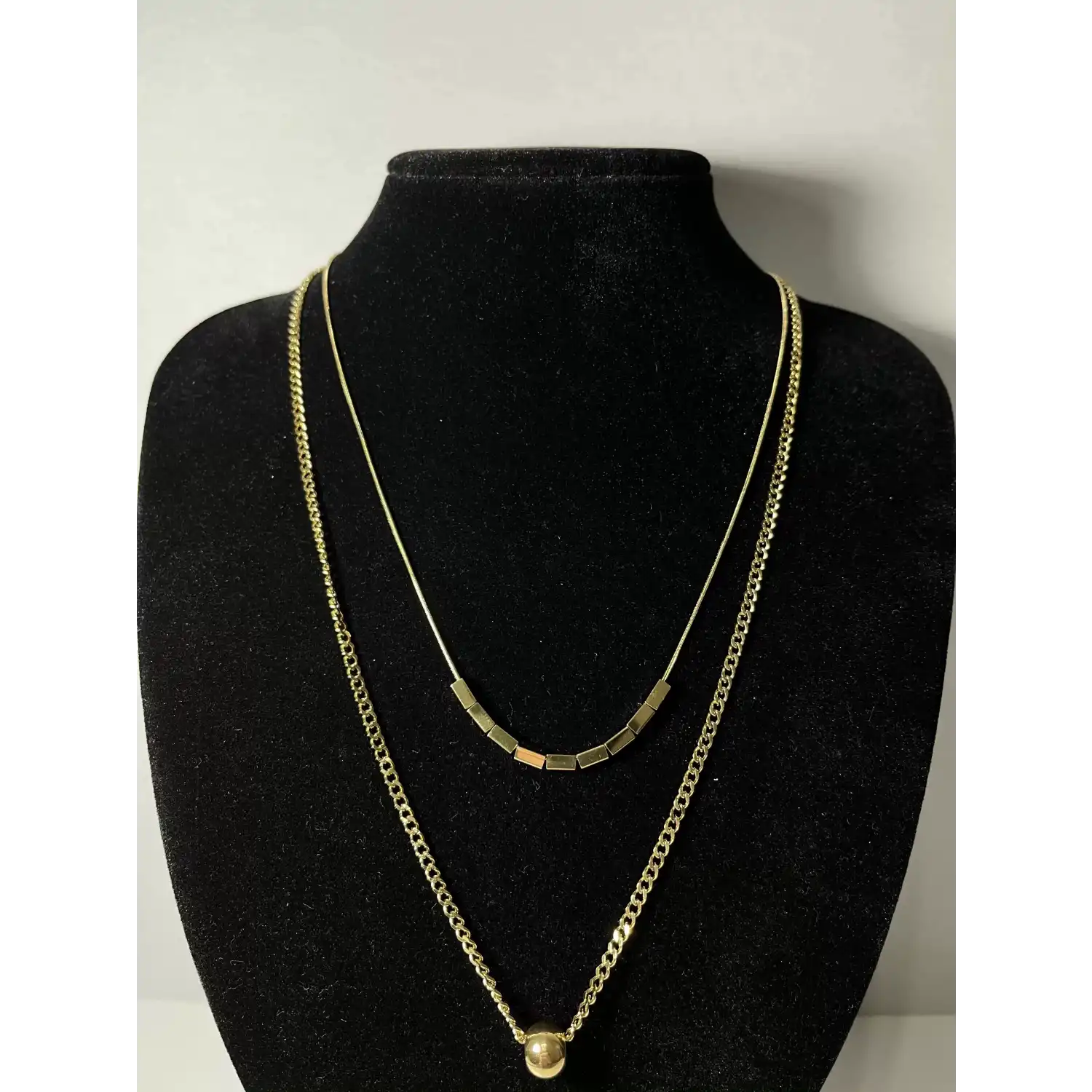 7020 ÇELİK ÇİFT ZİNCİR HAREKETLİ KOLYE