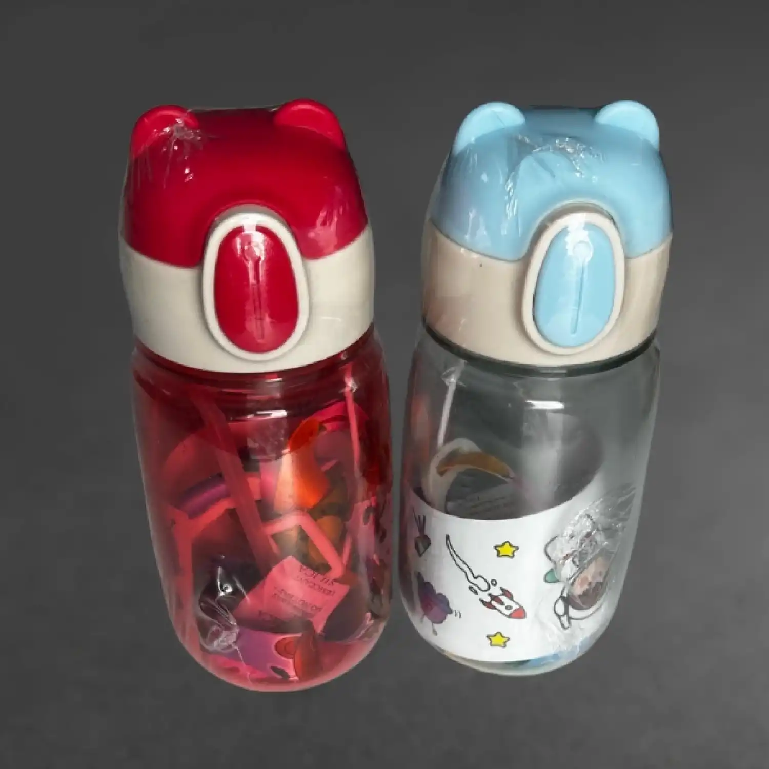 Ayıcıklı Çocuk Suluk ve Matarası-500 ml-Pembe