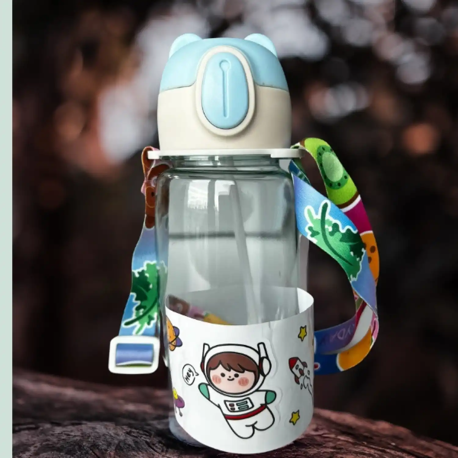 Ayıcıklı Çocuk Suluk ve Matarası-500 ml-Pembe