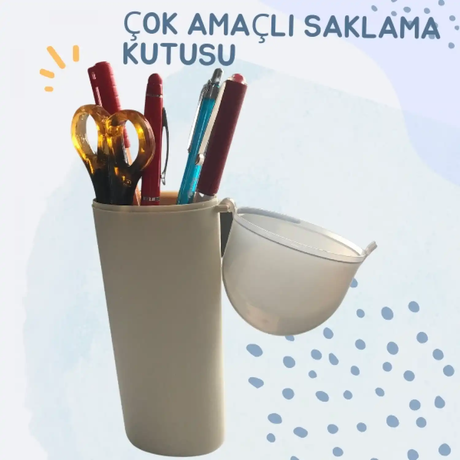 Çok Amaçlı Saklama Kutusu Kalemlik Diş Fırçası Kabı