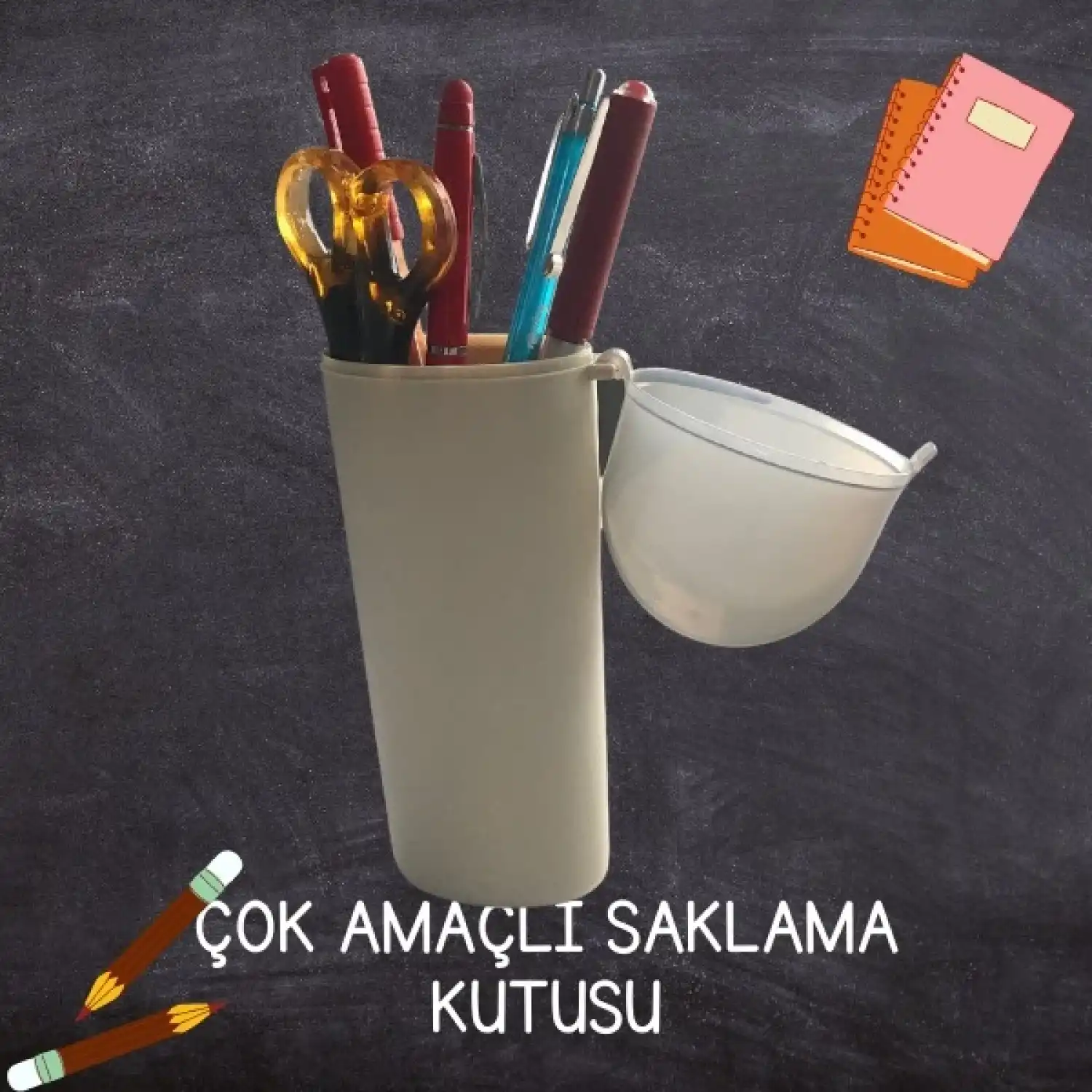 Çok Amaçlı Saklama Kutusu Kalemlik Diş Fırçası Kabı