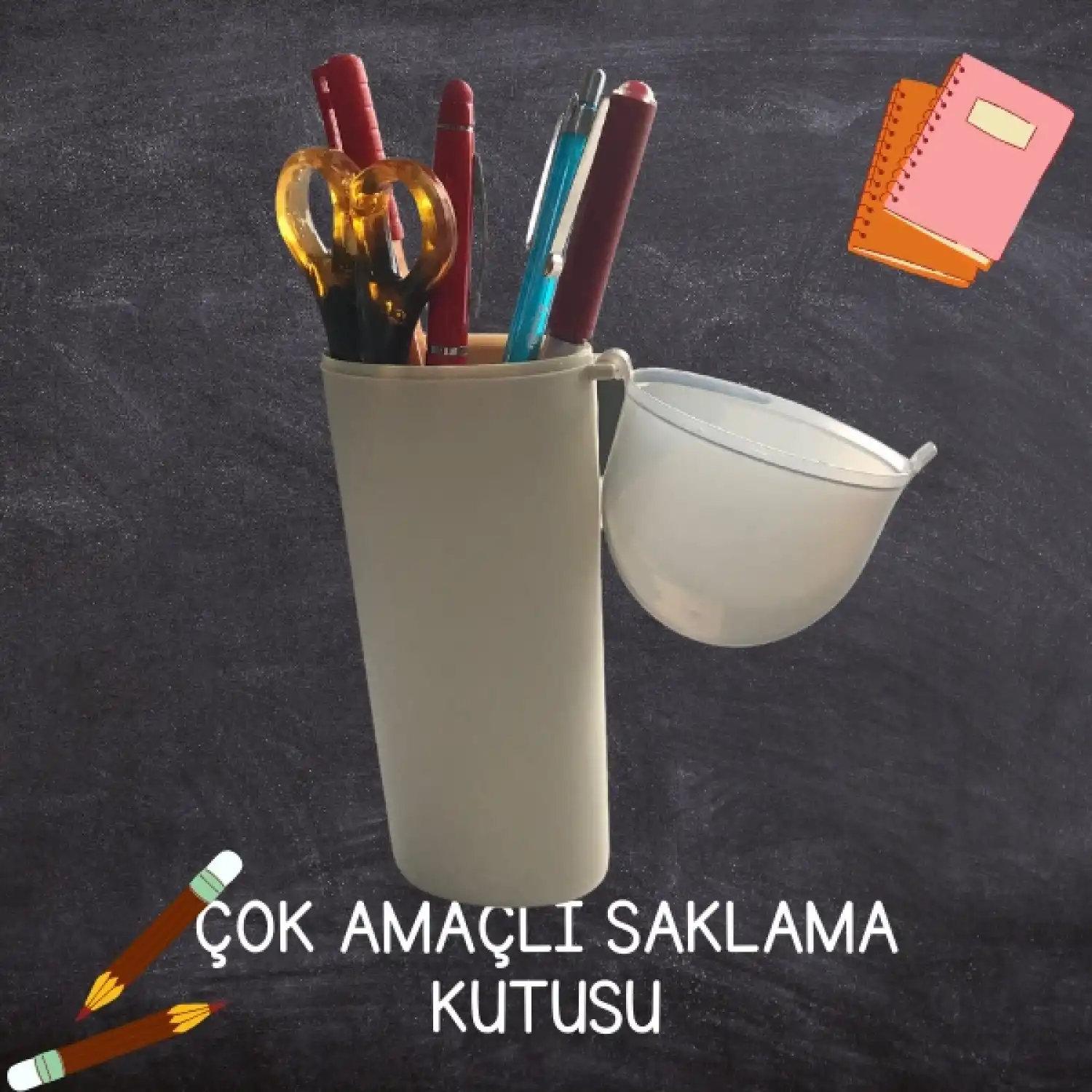 Çok Amaçlı Saklama Kutusu Kalemlik Diş Fırçası Kabı