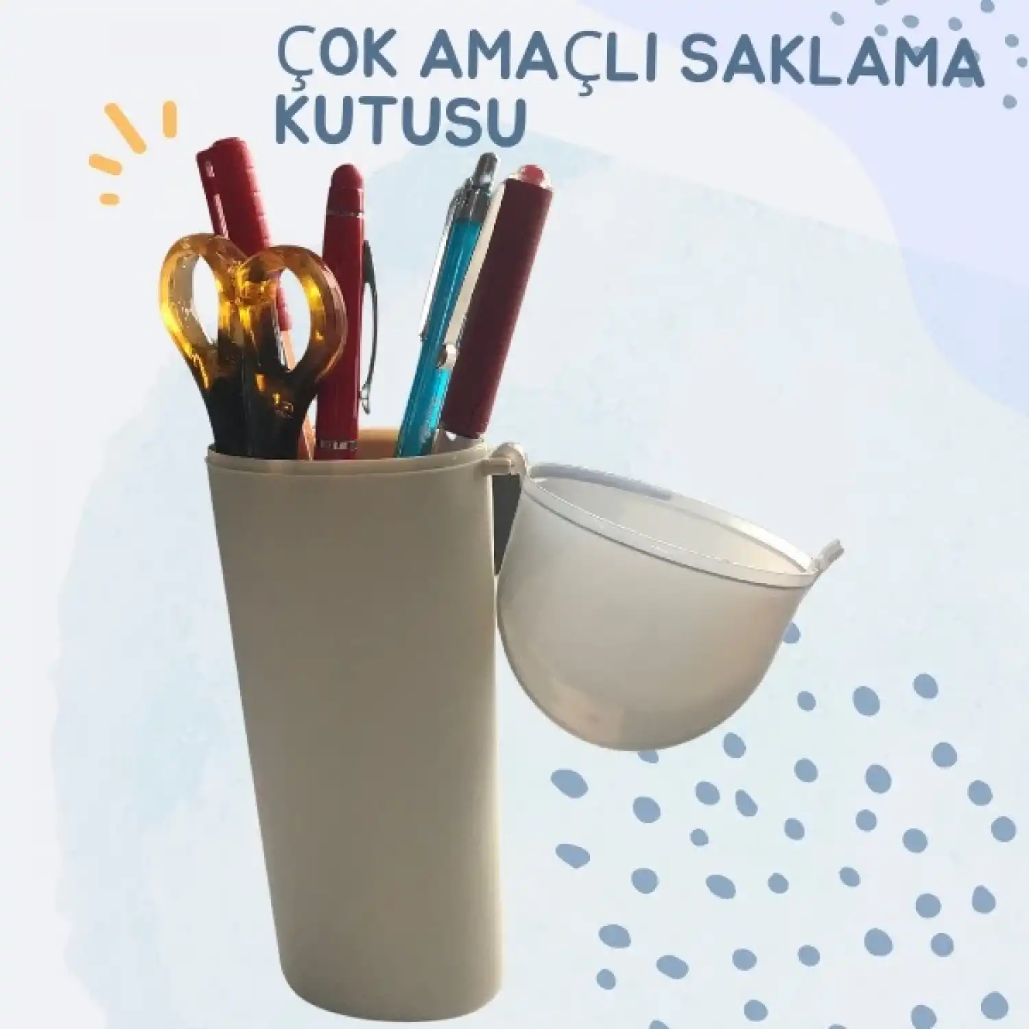 Çok Amaçlı Saklama Kutusu Kalemlik Diş Fırçası Kabı