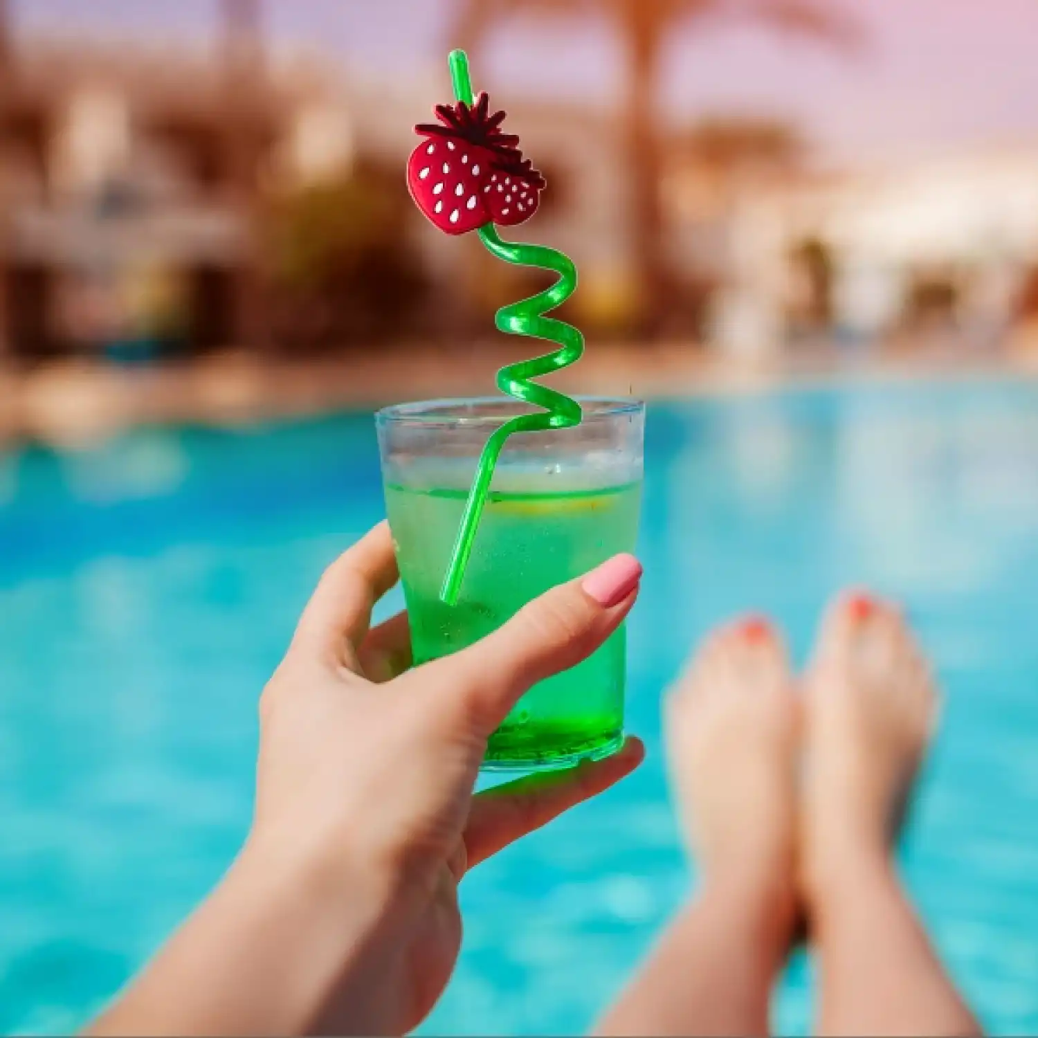 Figürlü Çocuk Kıvırcık Pipet 4lü