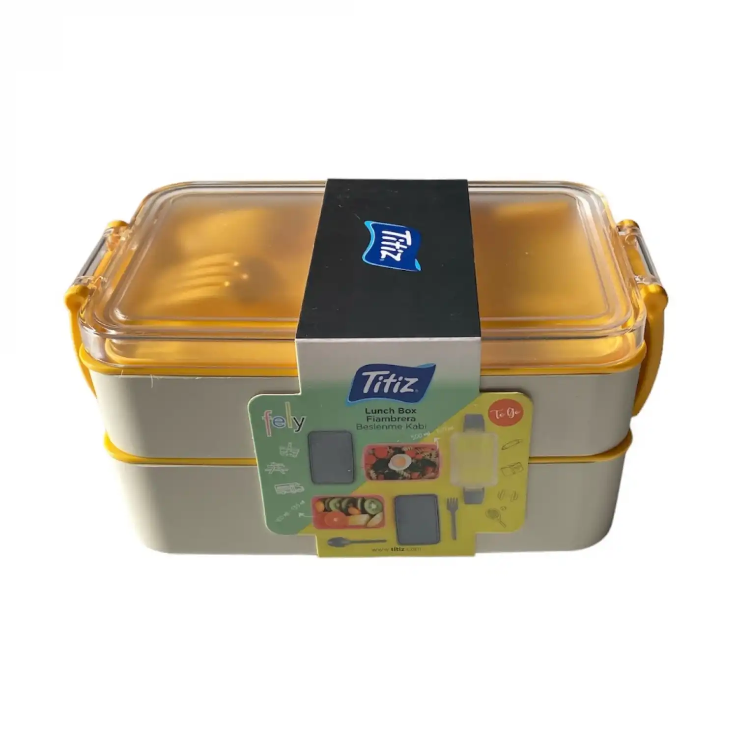 İki Bölmeli Pratik Beslenme Kabı Seti - Gri