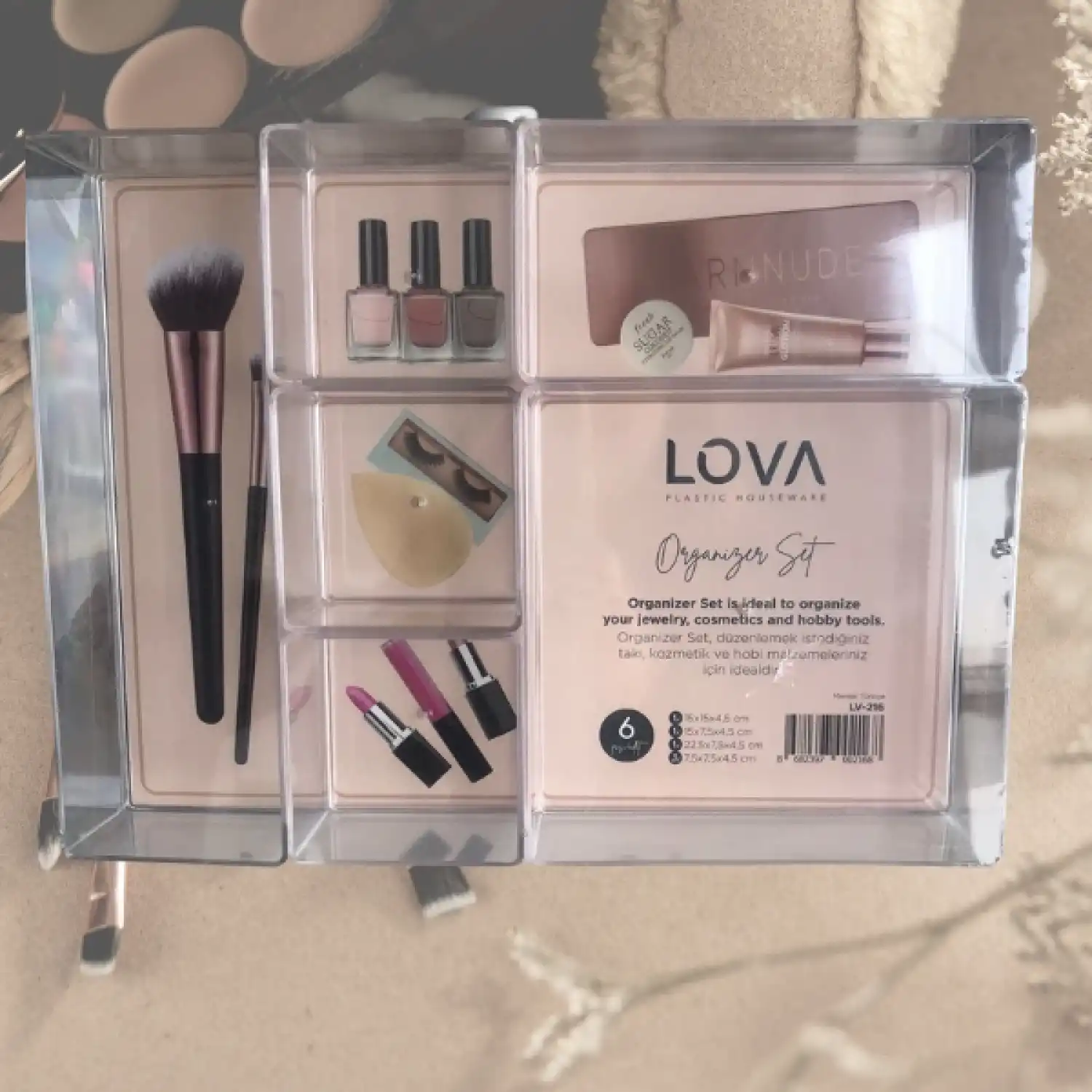 Makyaj , Takı ,Kozmetik Organizeri Akrilik 6 Parça