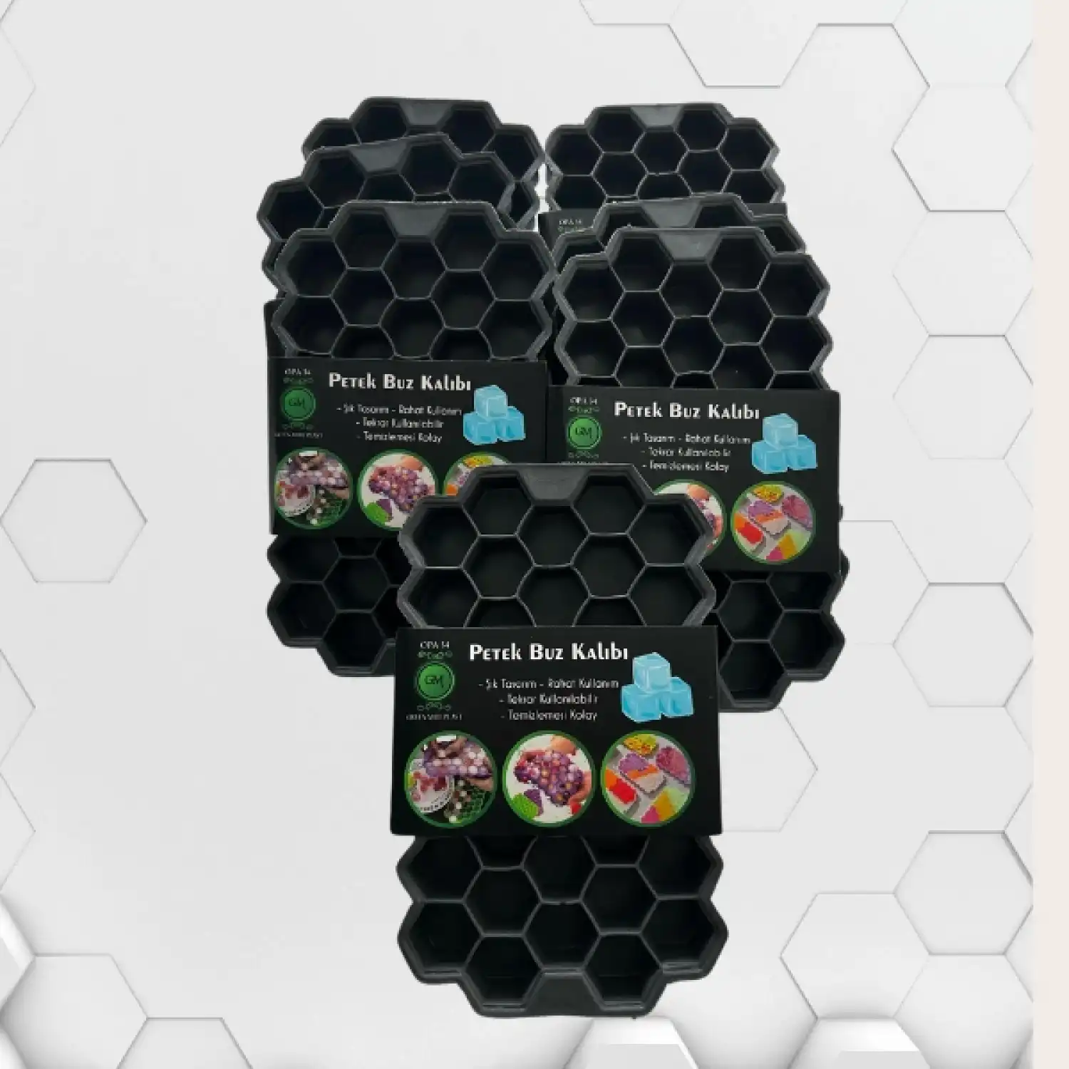 Petek Buz Kalıbı Silikon Gri