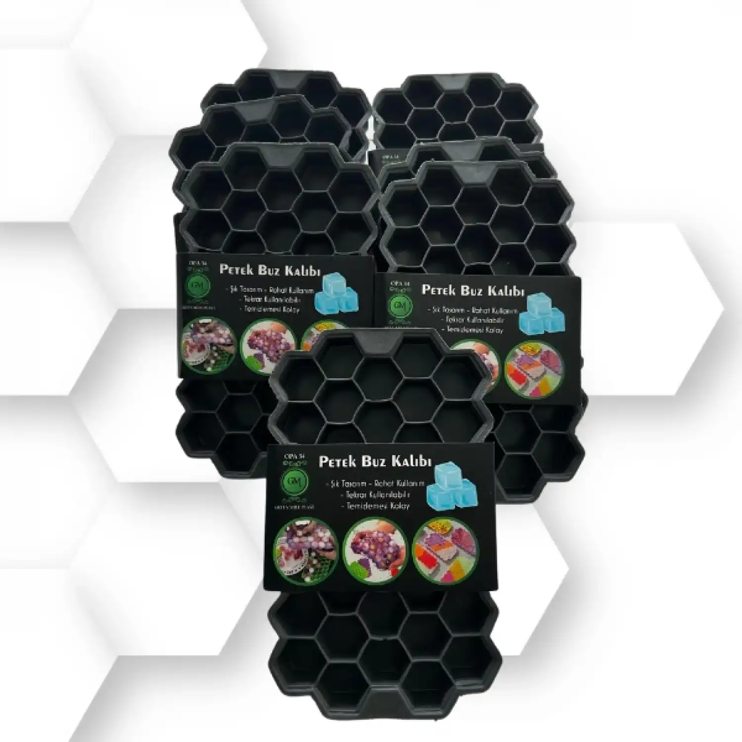 Petek Buz Kalıbı Silikon Gri