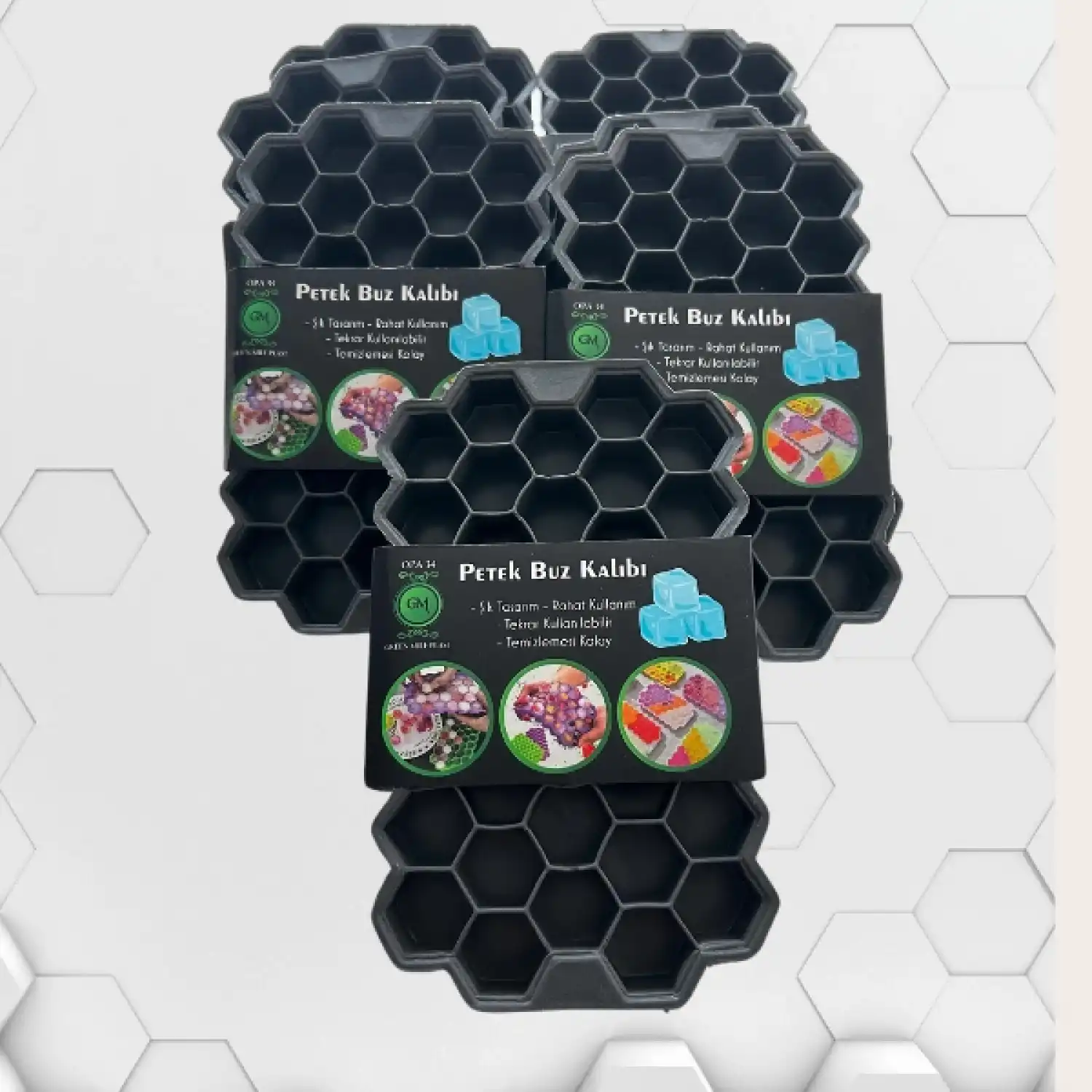 Petek Buz Kalıbı Silikon Gri