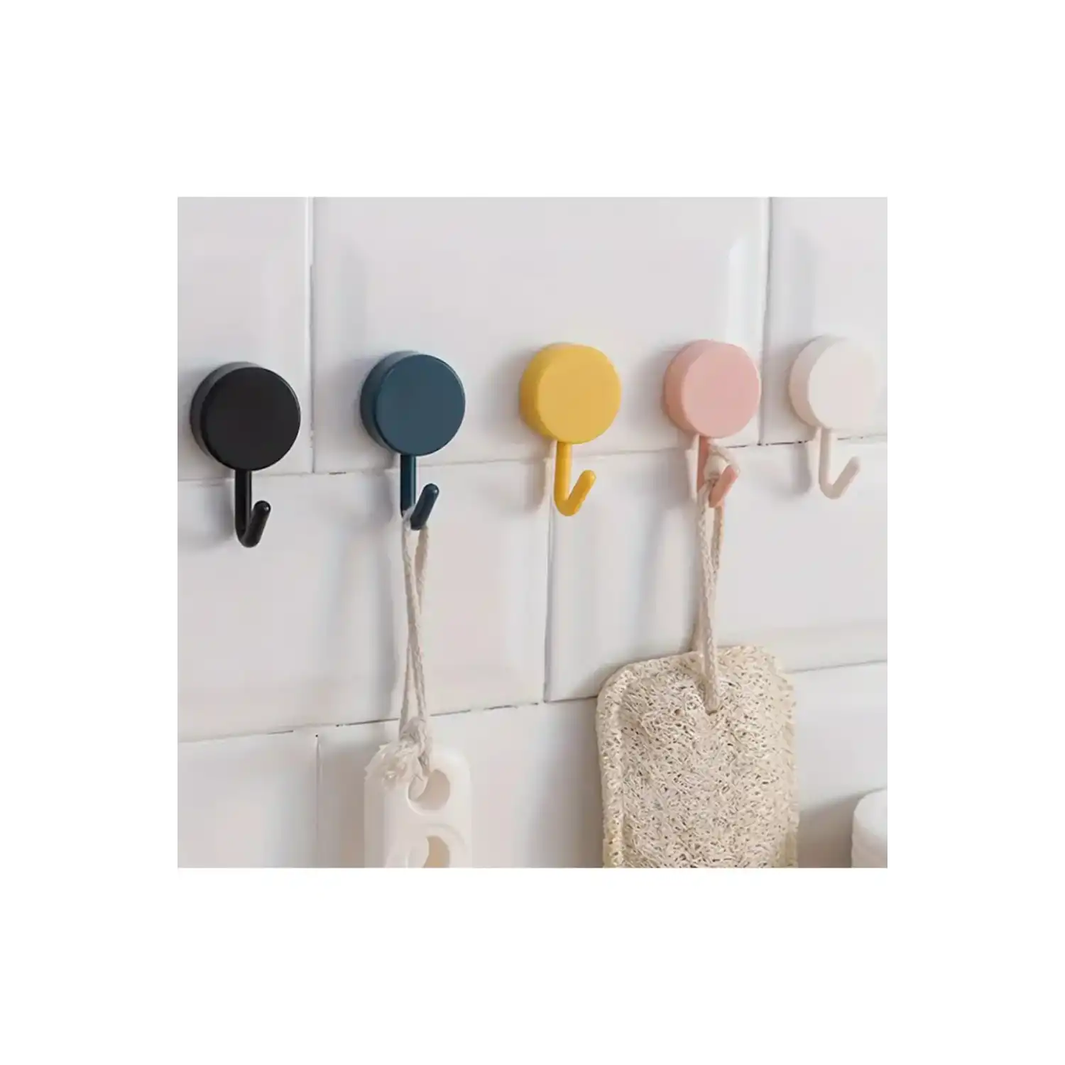 Renkli, Kolay Kurulumlu - Deliksiz Duvar Askıları - Güçlü Yapışkanlı - İz Bırakmayan-10lu