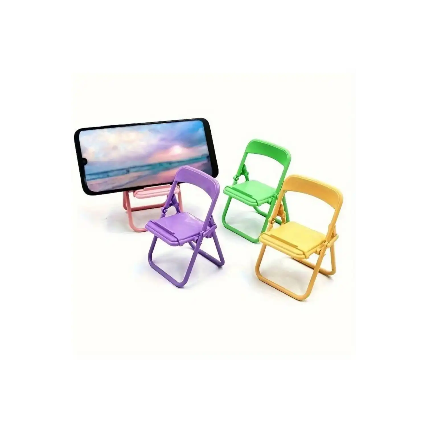 Sevimli Sandalye Telefon Standı, Katlanabilir Taşınabilir Akıllı Telefon Tutucu