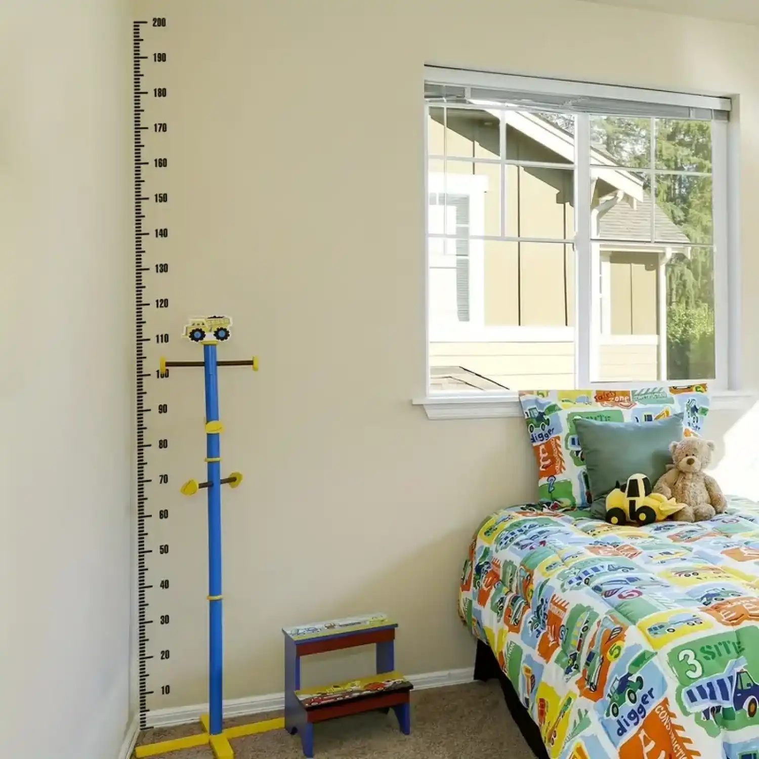 Siyah Büyüme Grafiği Duvar Sticker, PVC Boy Ölçüm Oda Dekoru İçin