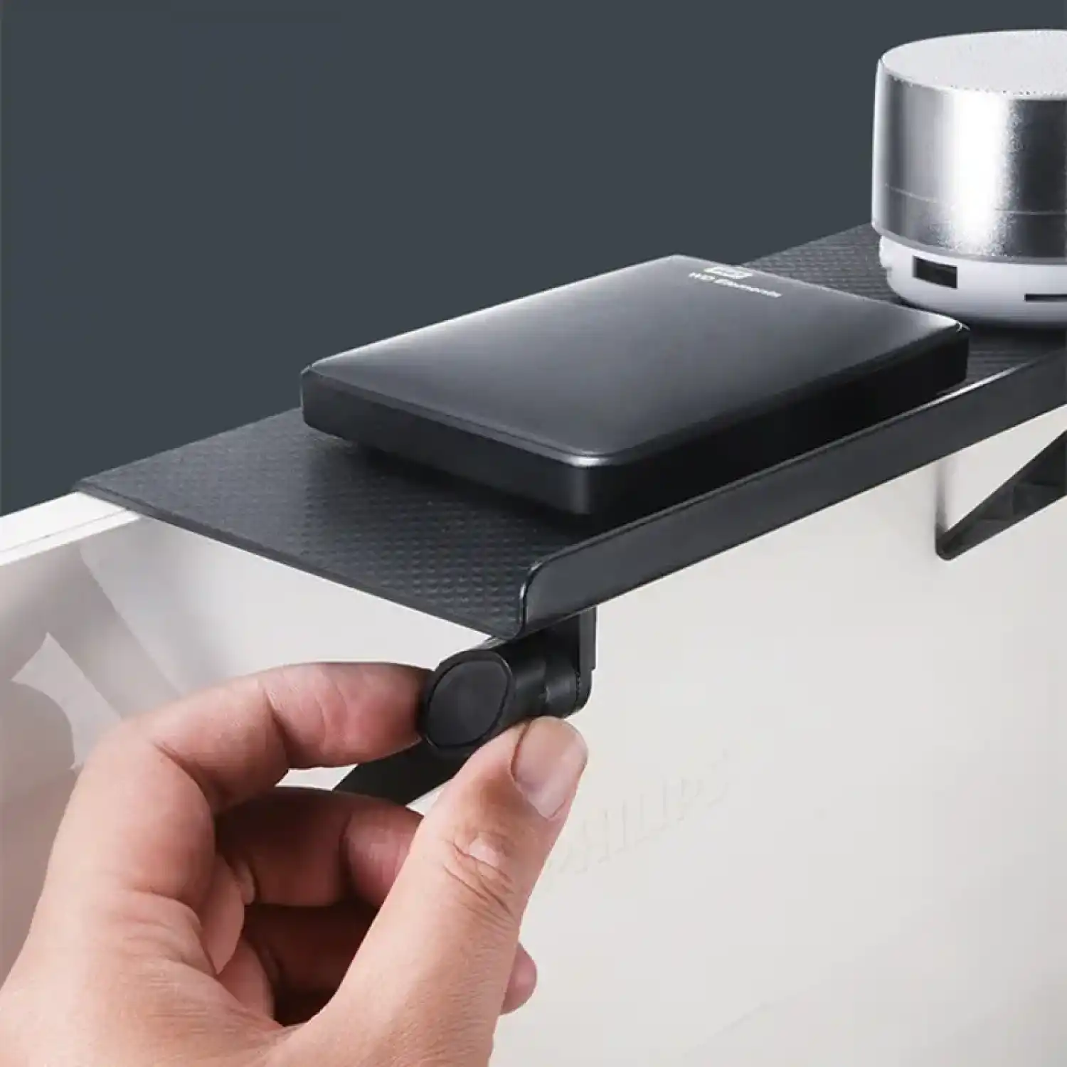 TV Ekranı Üst Raf Ayarlanabilir Bilgisayar Monitörü Masaüstü Ekran Standı Depolama Rafı Tutucu Ev Ofis Düzenleyici