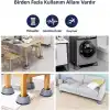 Gürültü Engelleyici Ve Kaymaz Titreşim Önleyici Kauçuk Ayak Petleri Çamaşır Makinesi Stoper 4lü Set