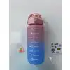 Motivasyonel 2li set Su Matarası | Spor Salonu Su Matarası | 2 Lt Ve 900 Ml Yavru Matara Suluk Pembe