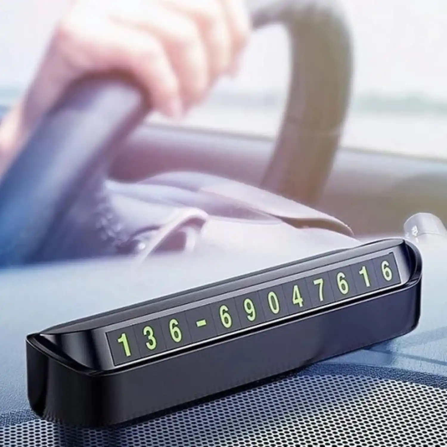 Fosforlu Açılır Kapanabilir Numaratör Ön Torpido Üstü Telefon Numarası Göstergesi