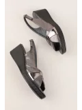Gondol İçi Deri Sandalet   mikay.2013 Platin