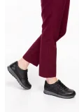 Gondol Içi Dışı Hakiki Deri Anatomik Taban Spor Ayakkabı flf.444 Black GT