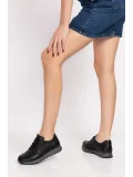 Gondol Içi Dışı Hakiki Deri Anatomik Taban Spor Ayakkabı flf.444 Black GT