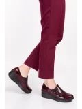 Gondol Hakiki Deri Anatomik Taban Rahat Ayakkabı esfa.4052 Bordo Croco