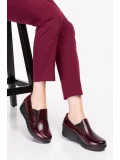 Gondol Hakiki Deri Anatomik Taban Rahat Ayakkabı esfa.4052 Bordo Croco