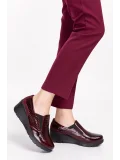 Gondol Hakiki Deri Anatomik Taban Rahat Ayakkabı esfa.4052 Bordo Croco